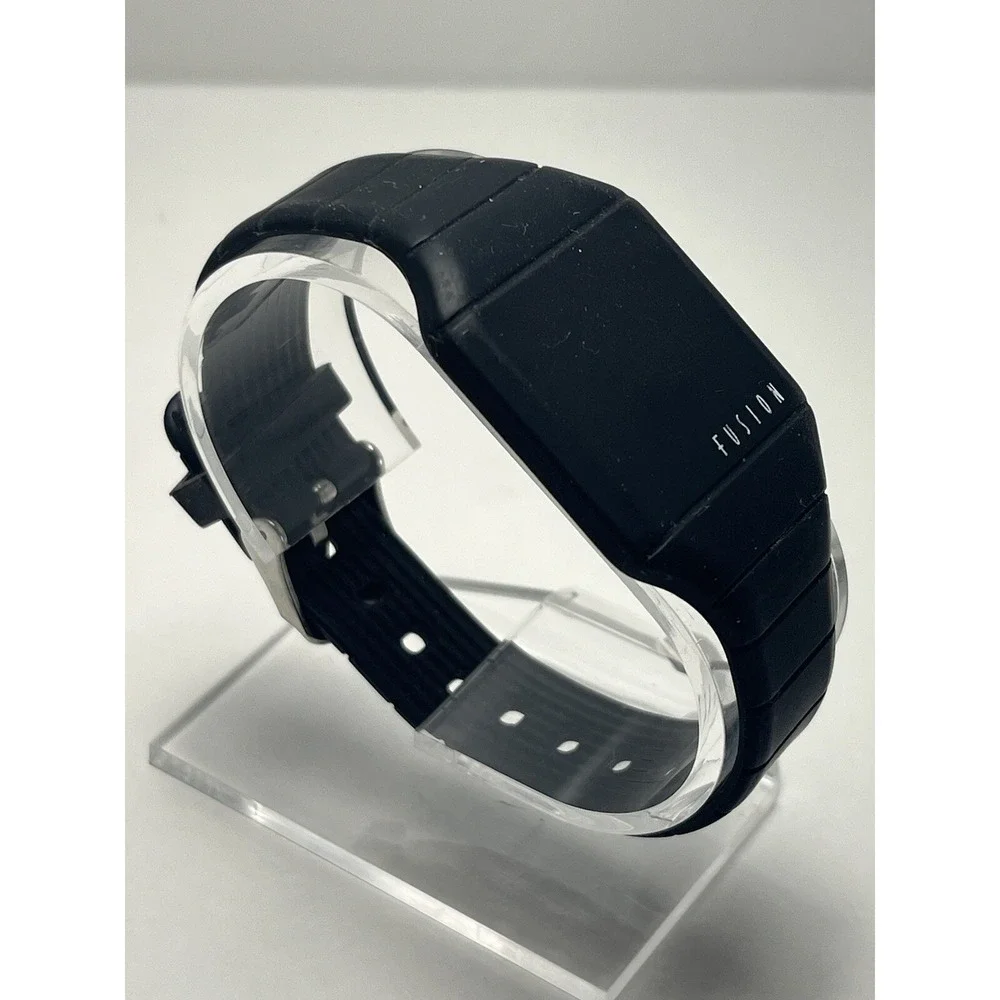 Fusion Kid's Digital‎ Watch Black Silicone Band- New Battery